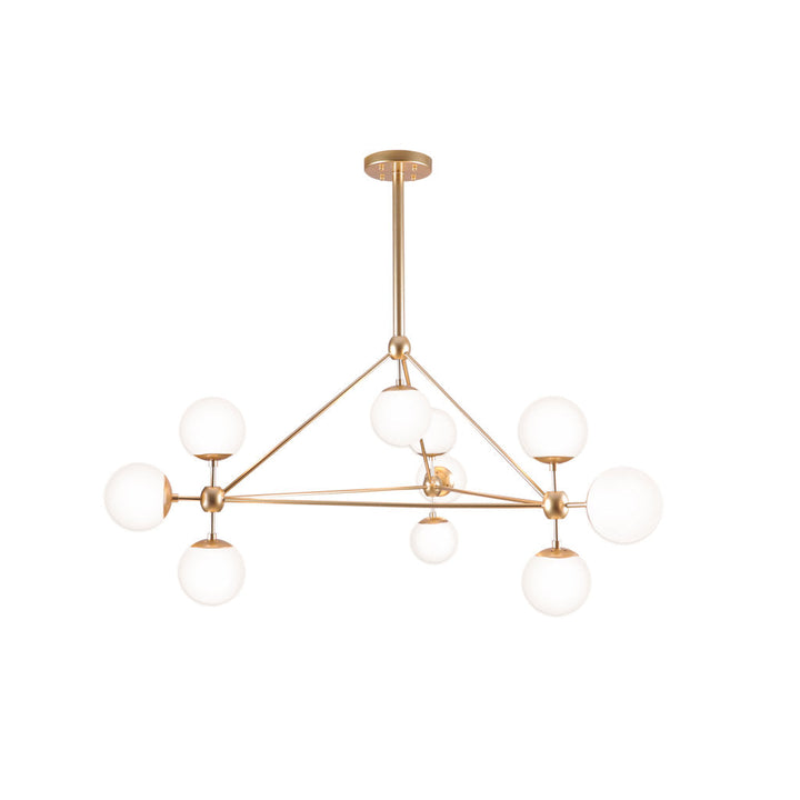 Lámpara colgante MIRÓ, base E26, foco no incluido, 127V de Quor Lighting - Q16081-GD/WT