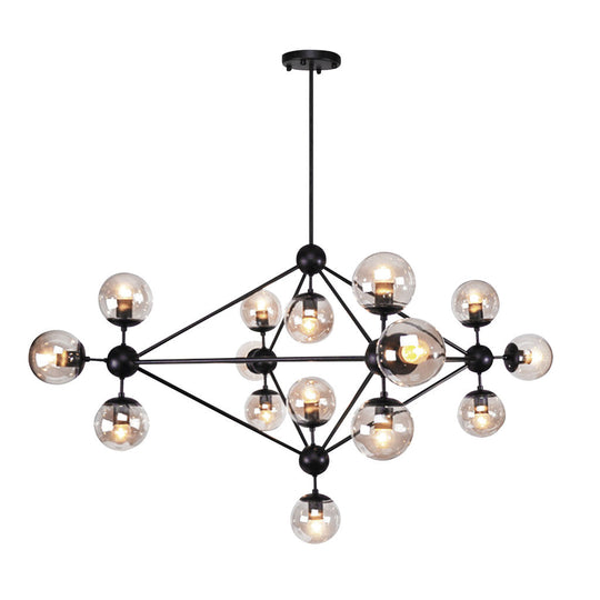Lámpara colgante MIRÓ, base E26, foco no incluido, 127V de Quor Lighting - Q16082-BK/AM