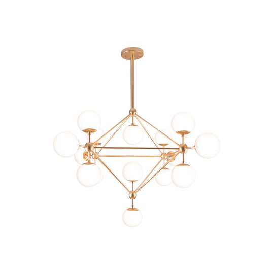 Lámpara colgante MIRÓ, base E26, foco no incluido, 127V de Quor Lighting - Q16082-GD/WT