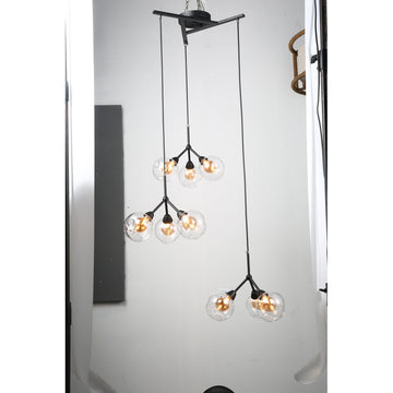 Lámpara colgante BRANCHE 9 luces, base G9, foco no incluido, 127V de Quor Lighting - Q16509-BK
