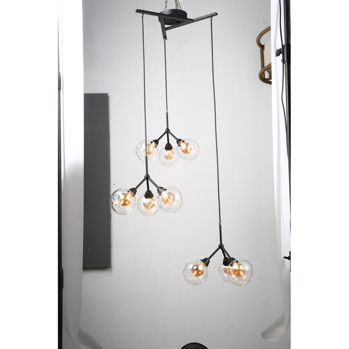 Lámpara colgante BRANCHE 9 luces, base G9, foco no incluido, 127V de Quor Lighting - Q16509-BK