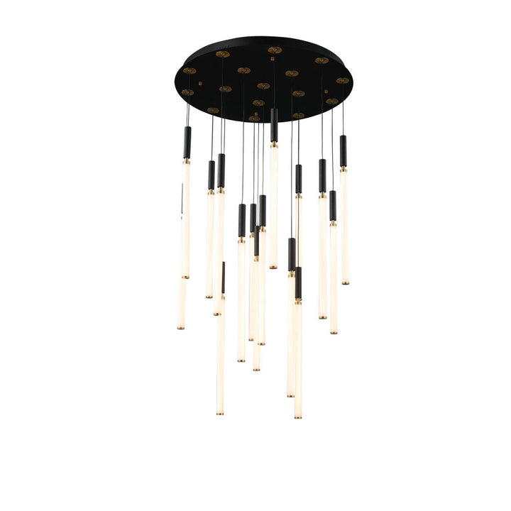 Lámpara colgante ASTOR 16 luces 82W, luz cálida 3000°K, 127V de Quor Lighting - Q20016-BG