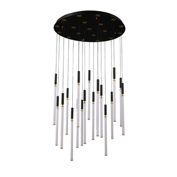 Lámpara colgante ASTOR 19 luces 97W, luz cálida 3000°K, 127V de Quor Lighting - Q20019-BG