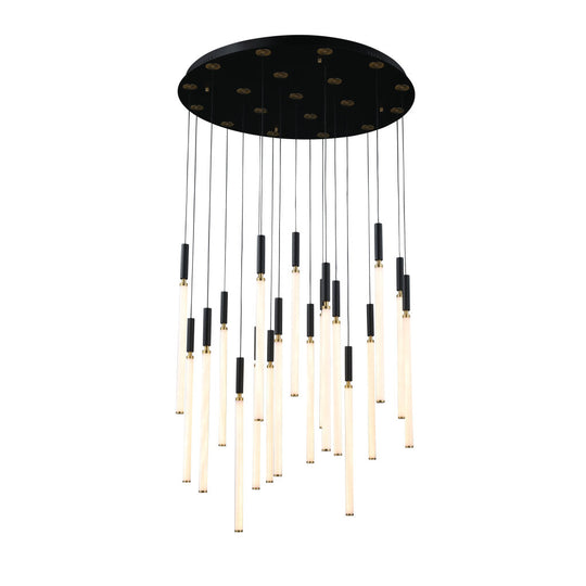 Lámpara colgante ASTOR 19 luces 97W, luz cálida 3000°K, 127V de Quor Lighting - Q20019-BG