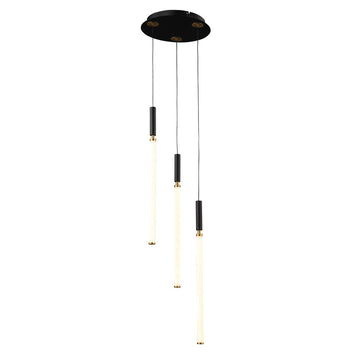Lámpara colgante ASTOR 3 luces 15W, luz cálida 3000°K, 127V de Quor Lighting - Q20023-BG