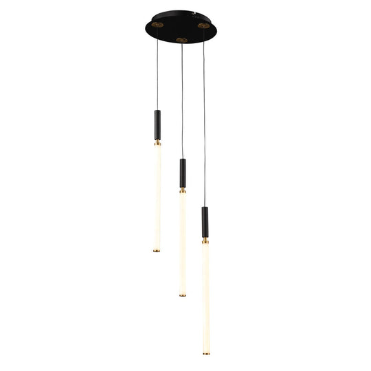 Lámpara colgante ASTOR 3 luces 15W, luz cálida 3000°K, 127V de Quor Lighting - Q20023-BG