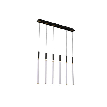 Lámpara colgante ASTOR 6 luces 31W, luz cálida 3000°K, 127V de Quor Lighting - Q20026-BG