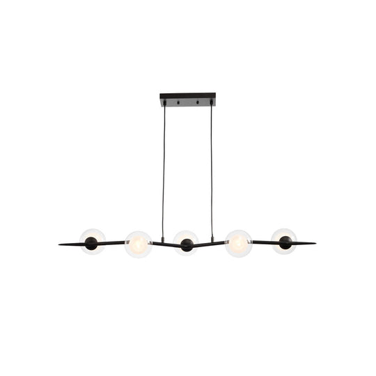 Lámpara colgante OSLO 5 x 4W, luz cálida 3000°K, 127V de Quor Lighting - Q20097-BK