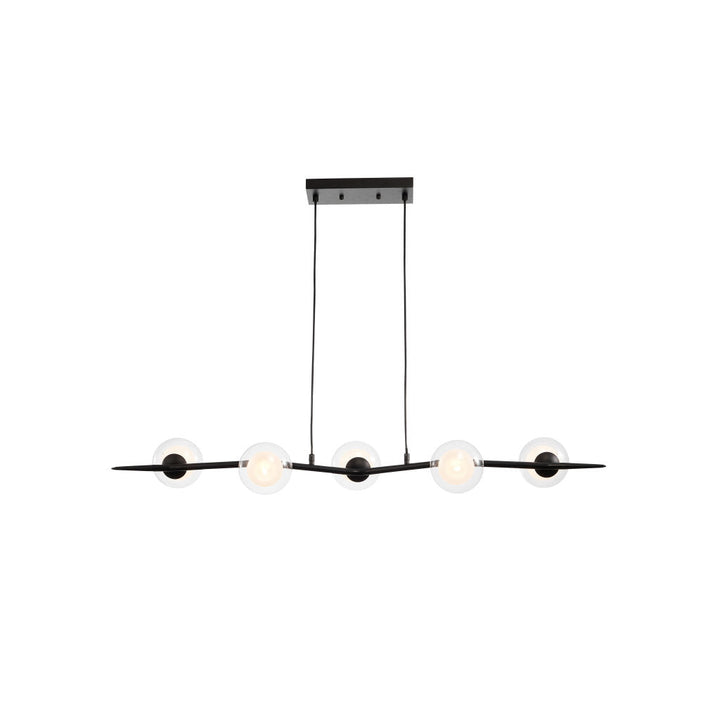 Lámpara colgante OSLO 5 x 4W, luz cálida 3000°K, 127V de Quor Lighting - Q20097-BK