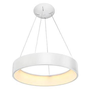 Lámpara colgante THEO 42W (Ø60cm), color de luz selectable cálida 3000°K / neutro 4000°K / frío 6000°K, atenuable, 127V de Quor Lighting - Q21091-WH