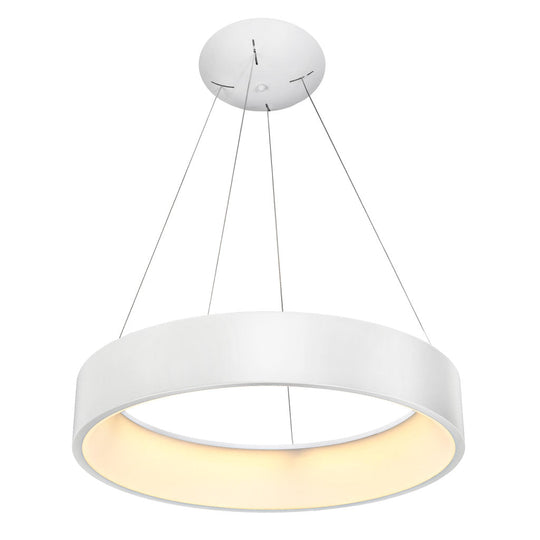 Lámpara colgante THEO 42W (Ø60cm), color de luz selectable cálida 3000°K / neutro 4000°K / frío 6000°K, atenuable, 127V de Quor Lighting - Q21091-WH