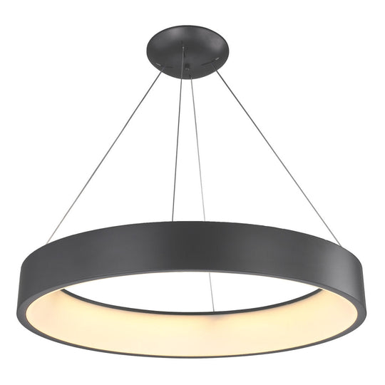 Lámpara colgante THEO 92W (Ø80cm), color de luz selectable cálida 3000°K / neutro 4000°K / frío 6000°K, atenuable, 127V de Quor Lighting - Q21092-BK
