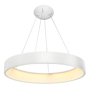 Lámpara colgante THEO 92W (Ø80cm), color de luz selectable cálida 3000°K / neutro 4000°K / frío 6000°K, atenuable, 127V de Quor Lighting - Q21092-WH