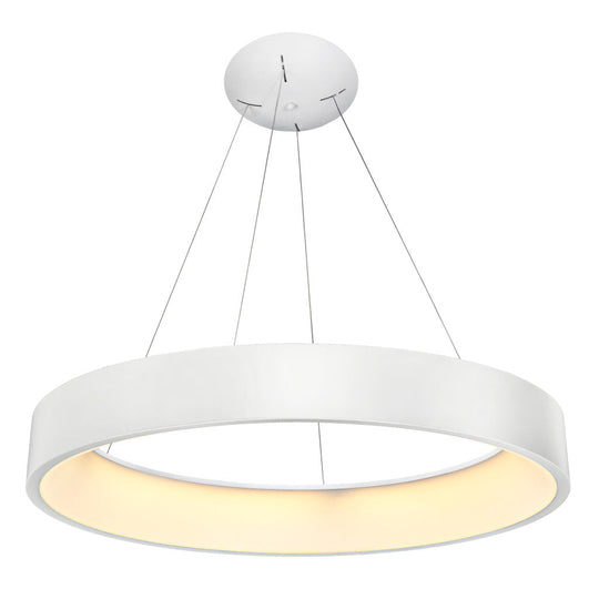 Lámpara colgante THEO 92W (Ø80cm), color de luz selectable cálida 3000°K / neutro 4000°K / frío 6000°K, atenuable, 127V de Quor Lighting - Q21092-WH