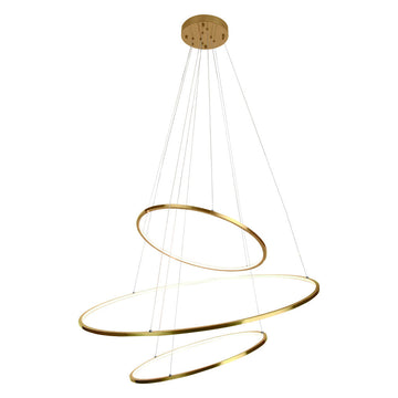 Lámpara colgante KREIS 108W, color de luz selectable cálida 3000°K / neutro 4000°K / frío 6000°K, atenuable, 127V de Quor Lighting - Q24483-GD