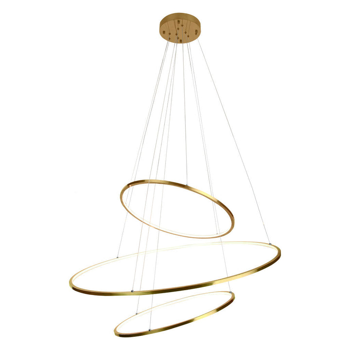 Lámpara colgante KREIS 108W, color de luz selectable cálida 3000°K / neutro 4000°K / frío 6000°K, atenuable, 127V de Quor Lighting - Q24483-GD