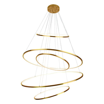 Lámpara colgante KREIS 140W, color de luz selectable cálida 3000°K / neutro 4000°K / frío 6000°K, atenuable, 127V de Quor Lighting - Q24485-GD