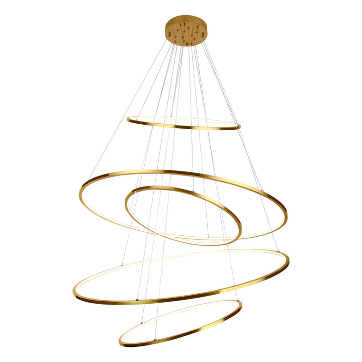 Lámpara colgante KREIS 140W, color de luz selectable cálida 3000°K / neutro 4000°K / frío 6000°K, atenuable, 127V de Quor Lighting - Q24485-GD