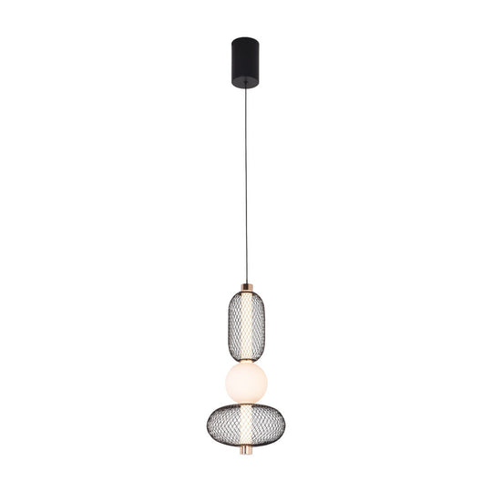 Lámpara colgante CAIRO 13W, luz cálida 3000°K, atenuable, 127V de Quor Lighting - Q26017-BKGD