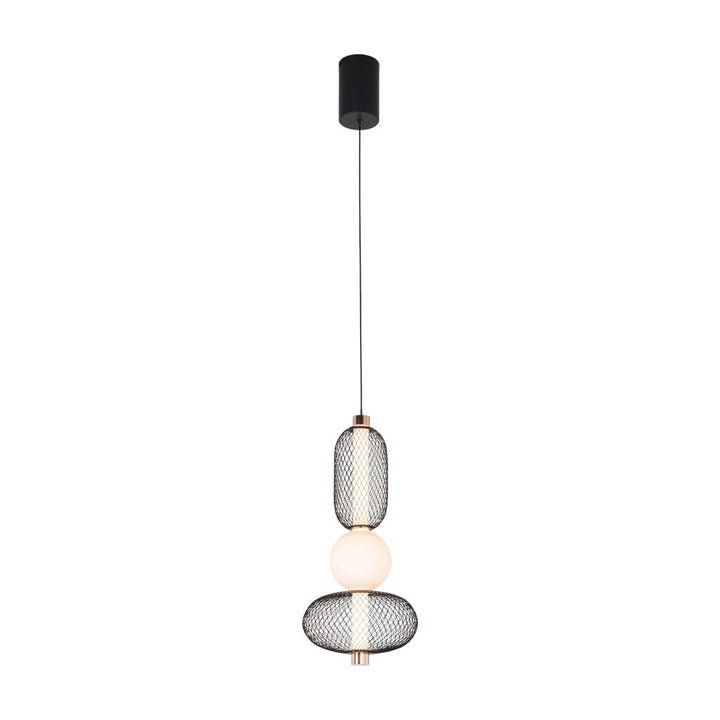 Lámpara colgante CAIRO 13W, luz cálida 3000°K, atenuable, 127V de Quor Lighting - Q26017-BKGD