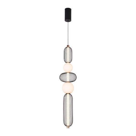 Lámpara colgante CAIRO 28W, luz cálida 3000°K, atenuable, 127V de Quor Lighting - Q26018-BKGD
