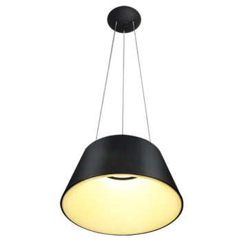 Lámpara colgante THEO 30W (Ø45cm), color de luz selectable cálida 3000°K / neutro 4000°K / frío 6000°K, atenuable, 127V de Quor Lighting - Q27787-BK