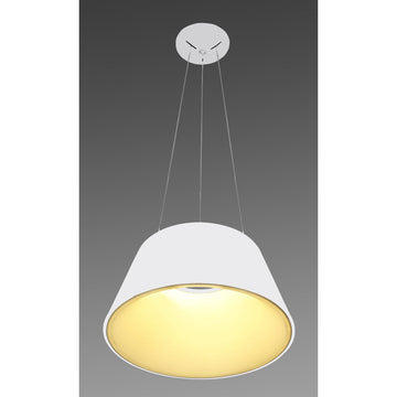 Lámpara colgante THEO 30W (Ø45cm), color de luz selectable cálida 3000°K / neutro 4000°K / frío 6000°K, atenuable, 127V de Quor Lighting - Q27787-WH