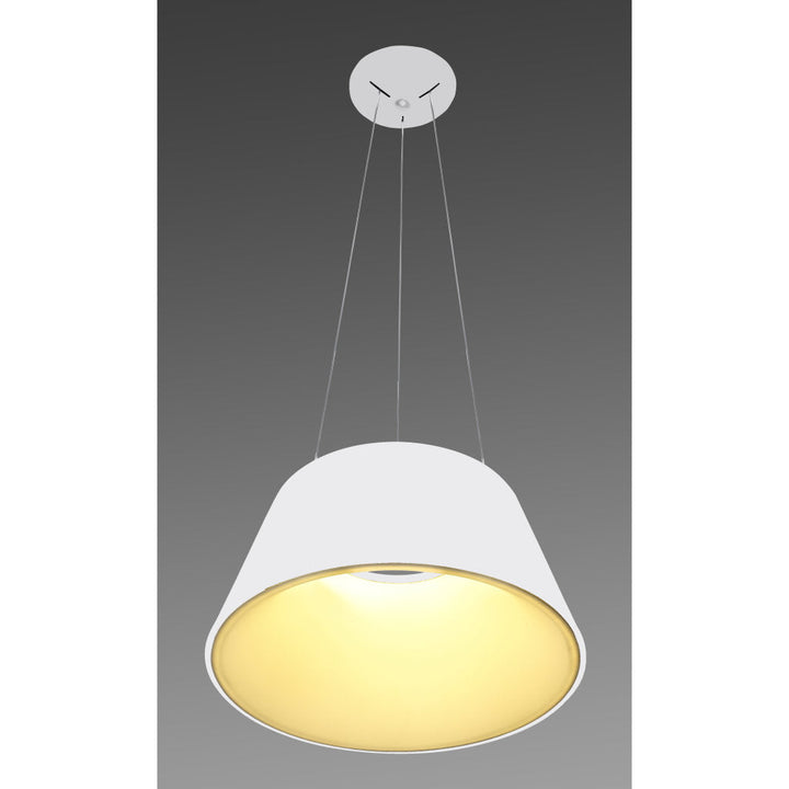 Lámpara colgante THEO 30W (Ø45cm), color de luz selectable cálida 3000°K / neutro 4000°K / frío 6000°K, atenuable, 127V de Quor Lighting - Q27787-WH