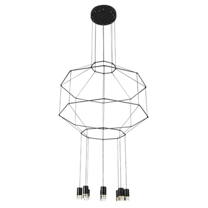 Lámpara colgante SKETCH 8 x 5W, luz cálida 3000°K, 127V de Quor Lighting - Q27888-BK