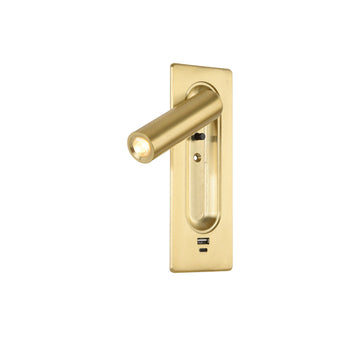 Luminario de muro ZIMMER 3W, luz cálida 3000°K, 127V de Quor Lighting - Q28125-BR