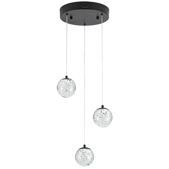 Lámpara colgante SING 20W, color de luz selectable cálida 3000°K / neutro 4000°K / frío 6000°K, atenuable, 127V de Quor Lighting - Q28153-BK