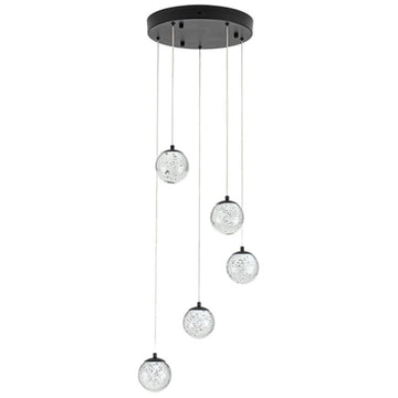 Lámpara colgante SING 26W, color de luz selectable cálida 3000°K / neutro 4000°K / frío 6000°K, atenuable, 127V de Quor Lighting - Q28155-BK