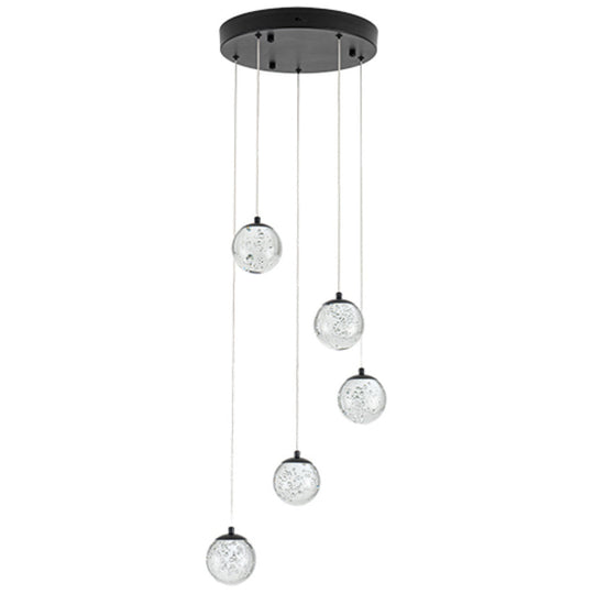 Lámpara colgante SING 26W, color de luz selectable cálida 3000°K / neutro 4000°K / frío 6000°K, atenuable, 127V de Quor Lighting - Q28155-BK