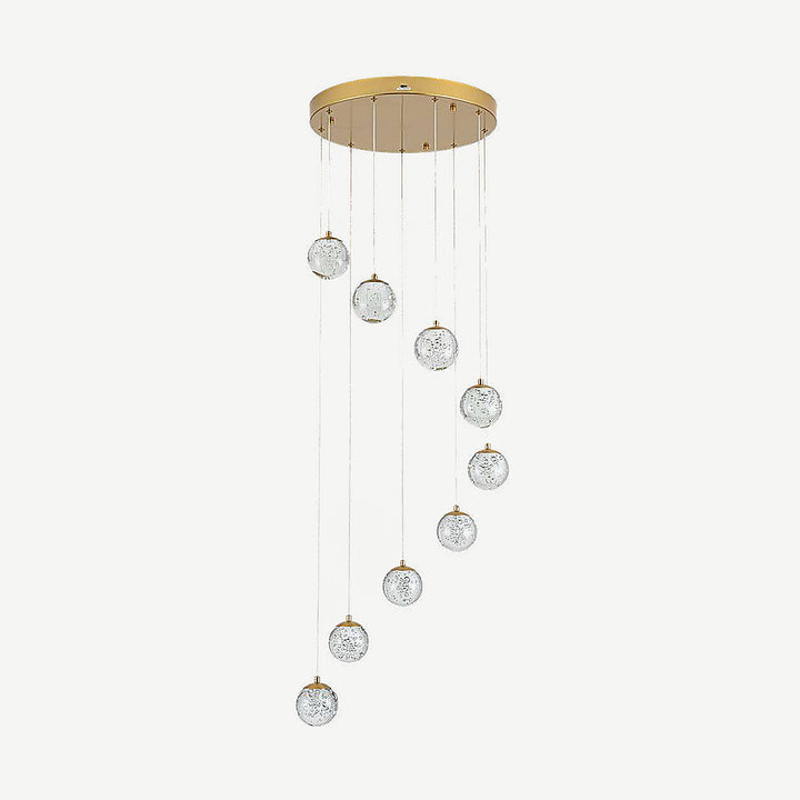 Lámpara colgante SING 42W, CCT seleccionable luz cálida 3000°K, neutro 4000°K, frío 6000°K, atenuable, 127V de Quor Lighting - Oro cepillado