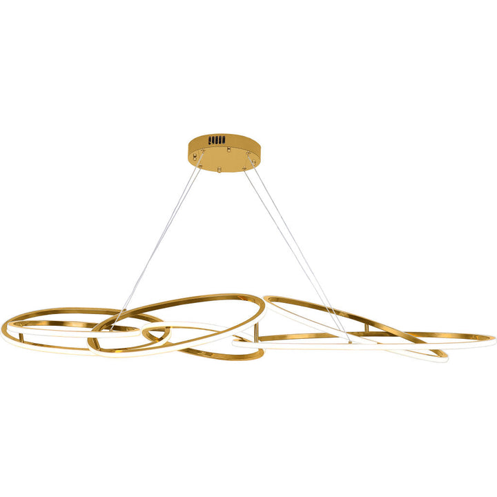Lámpara colgante PABLO 107W, color de luz selectable cálida 3000°K / neutro 4000°K / frío 6000°K, atenuable, 127V de Quor Lighting - Q29083-GD
