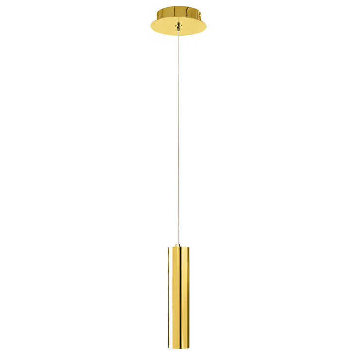 Lámpara colgante MINHA 30cm Ø6cm, base GU10, foco no incluido, 127V de Quor Lighting - Q30051-GD