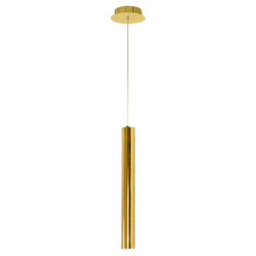 Lámpara colgante MINHA 60cm Ø6cm, base GU10, foco no incluido, 127V de Quor Lighting - Q30151-GD