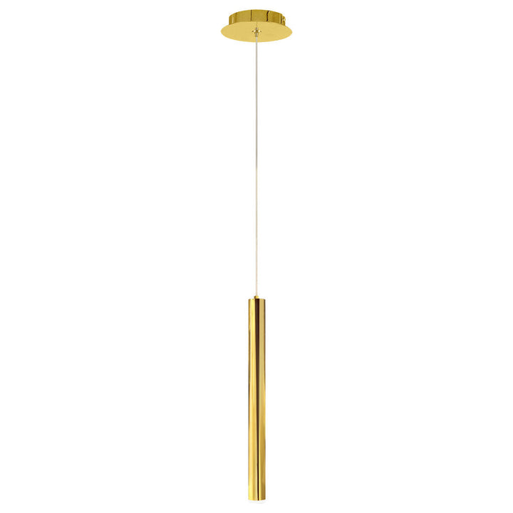 Lámpara colgante MINHA 60cm Ø3.8cm, base G9, foco no incluido, 127V de Quor Lighting - Q30351-GD
