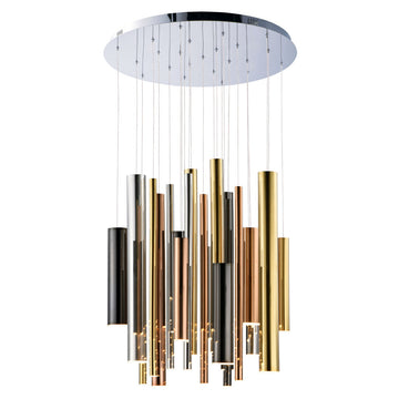 Lámpara colgante MINHA, base GU10 + G9, foco no incluido, 127V de Quor Lighting - Q30429-CRB