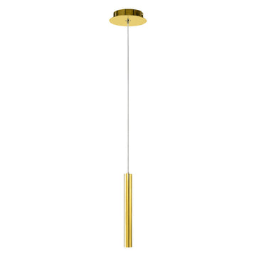 Lámpara colgante MINHA 30cm Ø2.5cm, base G9, foco no incluido, 127V de Quor Lighting - Q30451-GD