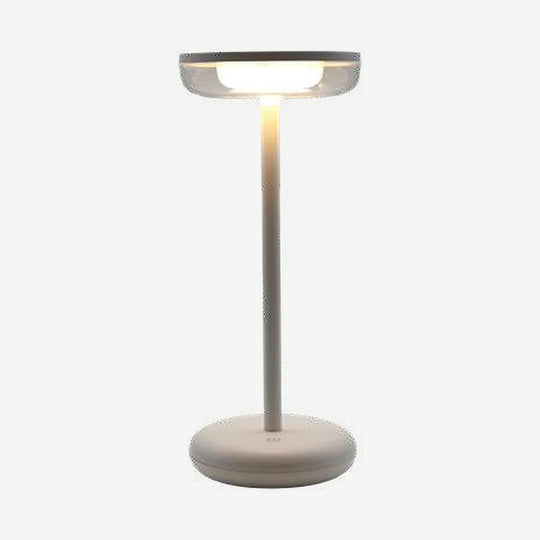 Lámpara de mesa recargable FUN 2W, cálido 2700°K, atenuable, 3.7V de Quor Lighting - Blanco