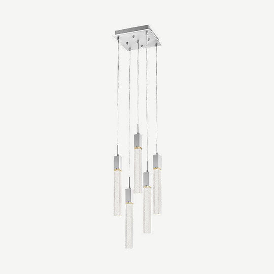 Lámpara colgante SOHO 5 x 50W máx., base 5 x GU10, foco no incluido, 127V de Quor Lighting - Cromo