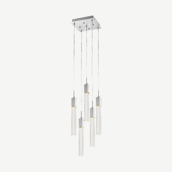 Lámpara colgante SOHO 5 x 50W máx., base 5 x GU10, foco no incluido, 127V de Quor Lighting - Cromo