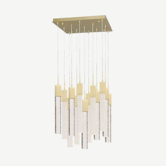 Lámpara colgante SOHO 13 x 50W máx., base 13 x GU10, foco no incluido, 127V de Quor Lighting - Oro cepillado