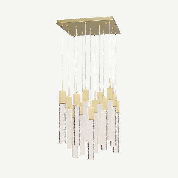 Lámpara colgante SOHO 13 x 50W máx., base 13 x GU10, foco no incluido, 127V de Quor Lighting - Oro cepillado