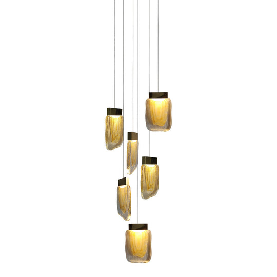 Lámpara colgante VIVA 6 x 4W, luz cálida 3000°K, 127V de Quor Lighting - Q36206-BG