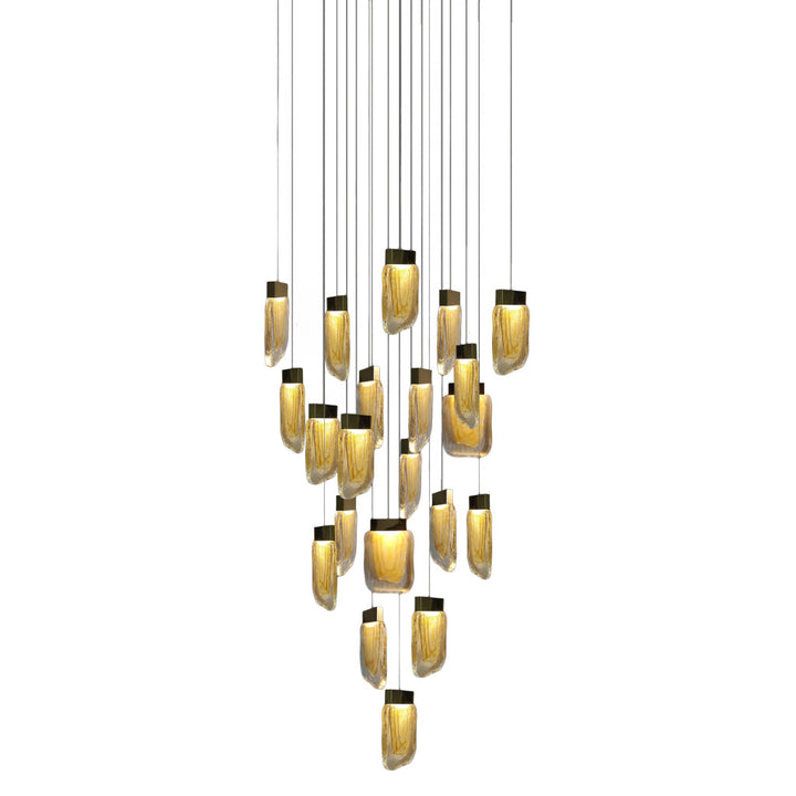 Lámpara colgante VIVA 21 x 4W, luz cálida 3000°K, 127V de Quor Lighting