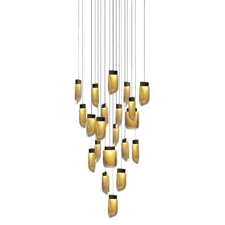 Lámpara colgante VIVA 21 x 4W, luz cálida 3000°K, 127V de Quor Lighting - Q36221-BG