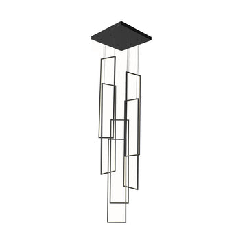 Lámpara colgante SELMA 180W, color de luz selectable cálida 3000°K / neutro 4000°K / frío 6000°K, atenuable, 127V de Quor Lighting - Q37132-BK