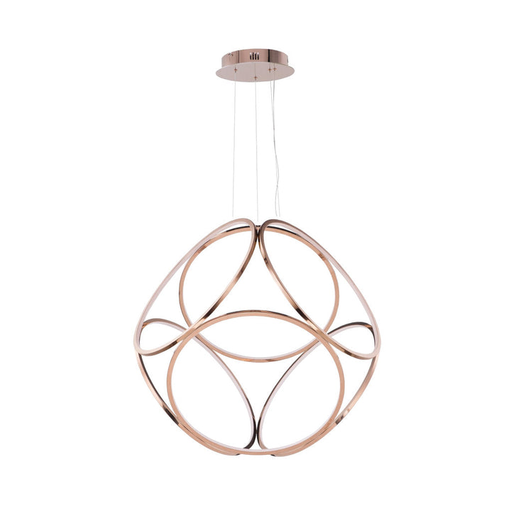 Lámpara colgante LILLE 90W (Ø 60cm), color de luz selectable cálida 3000°K / neutro 4000°K / frío 6000°K, atenuable, 127V de Quor Lighting - Q39103-RG